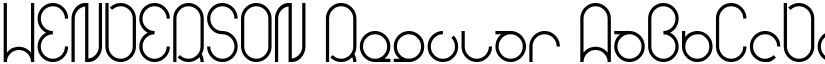 HENDERSON Regular font