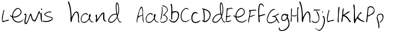 Lewis hand font