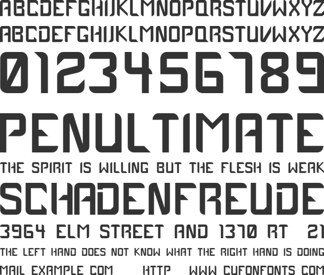 InkableCase1979 font preview