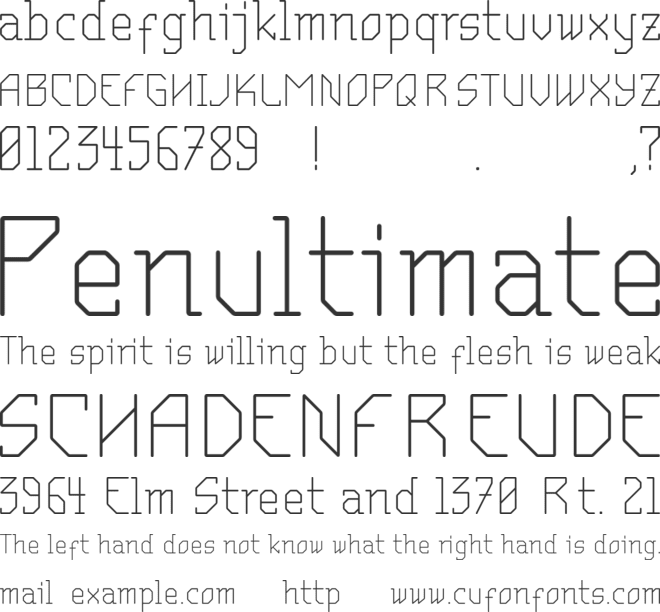 mantodea font preview
