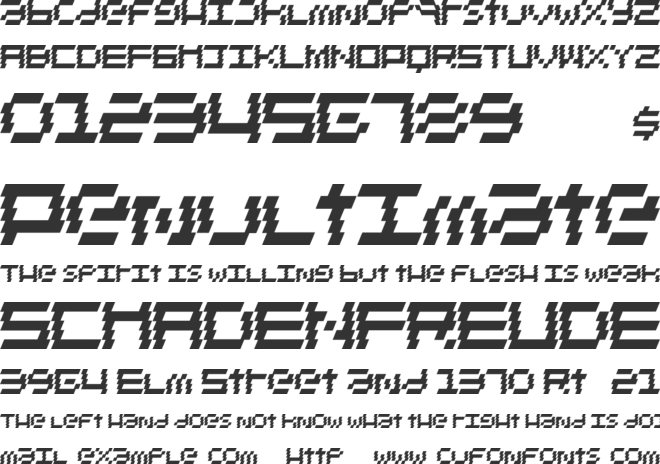 ElectroHouse font preview