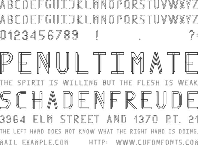 Finity font preview