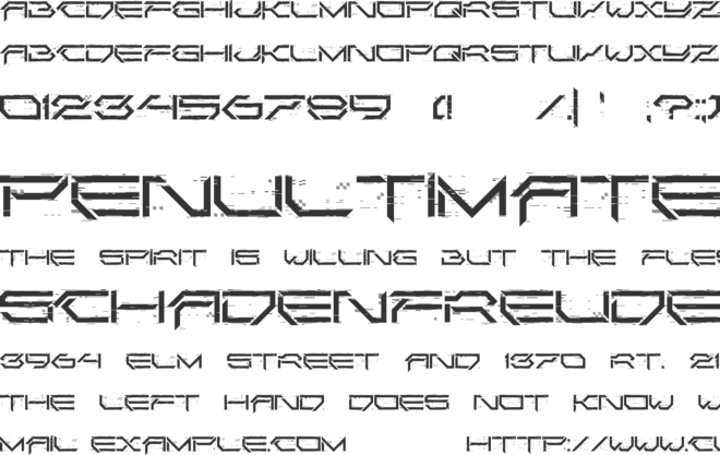 Corruptor LDR font preview