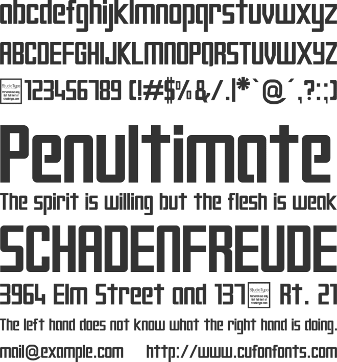 Digiform font preview