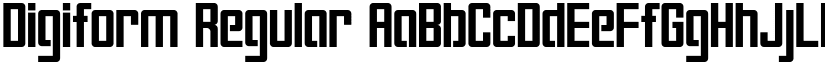 Digiform Regular font