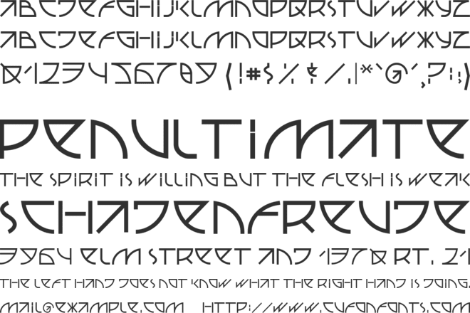 UUBA font preview