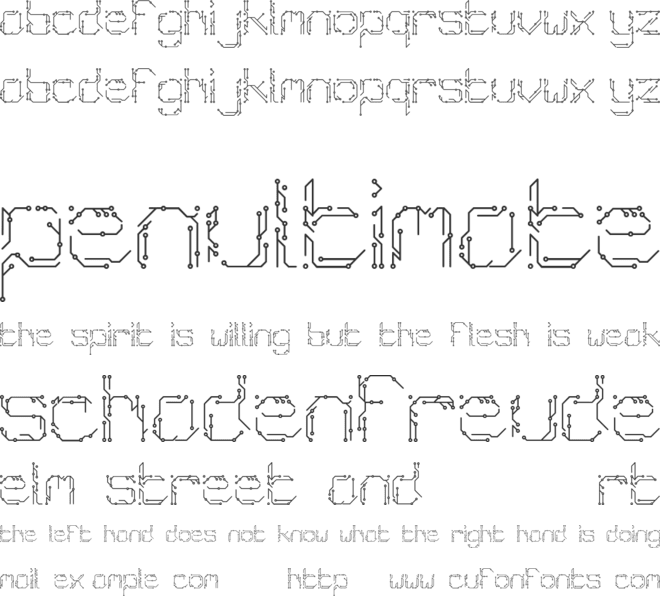 Chiptype font preview