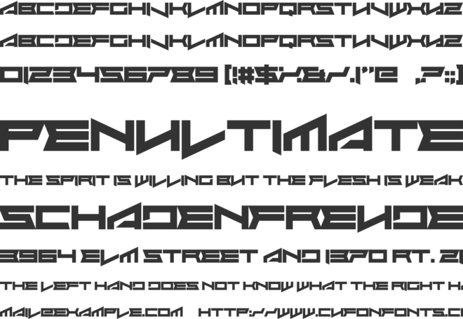 Assvssin font preview