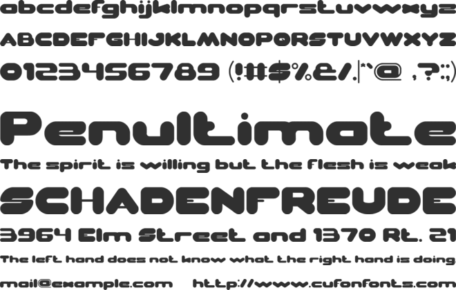 EVERGREEN font preview