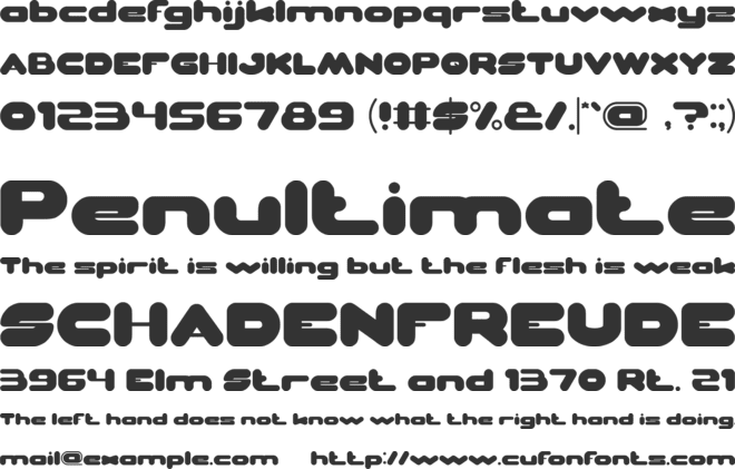 EVERGREEN font preview