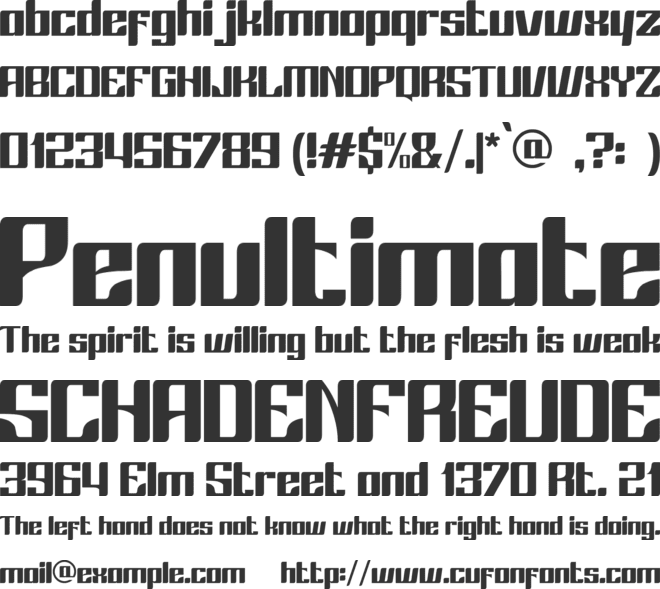 Nexhope font preview