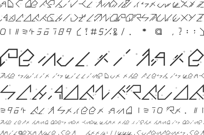 QX Basic font preview