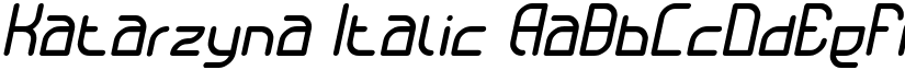 Katarzyna Italic font