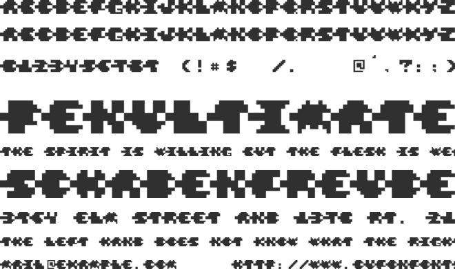 Pixel Verde font preview