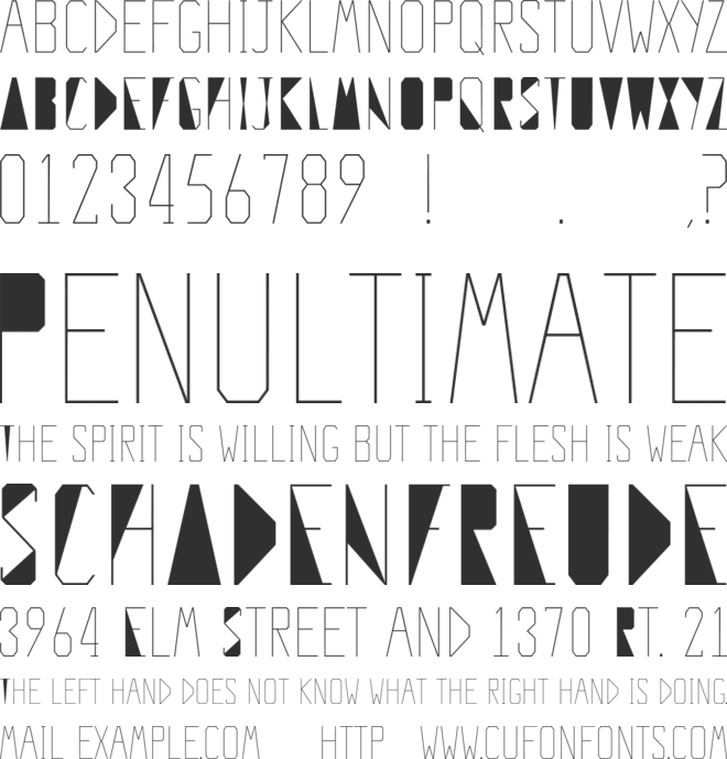 Yava font preview