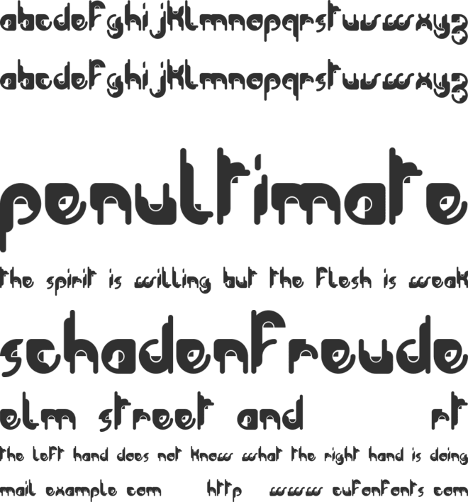 Modular Tkno font preview