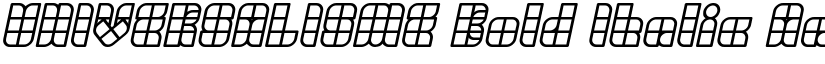 UNIVERSALISME Bold Italic font