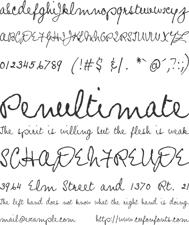 Prophecy Script font preview
