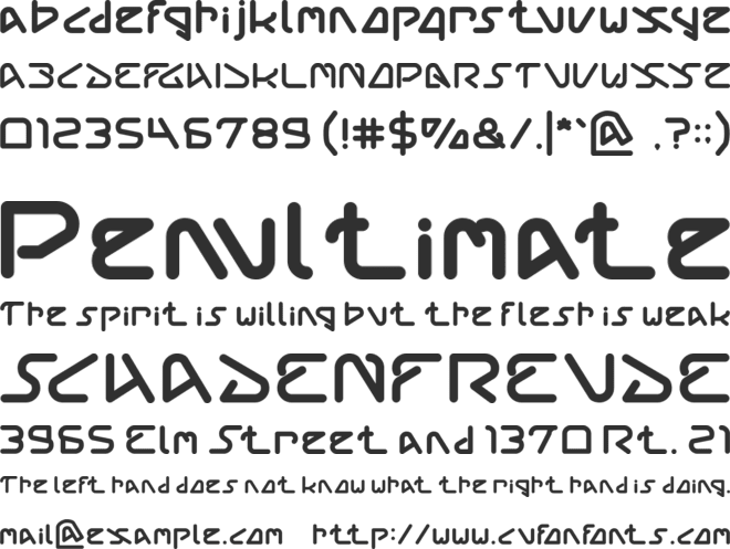 Silver Bend font preview