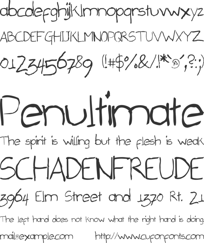 Draconian Mechanical Pencil font preview