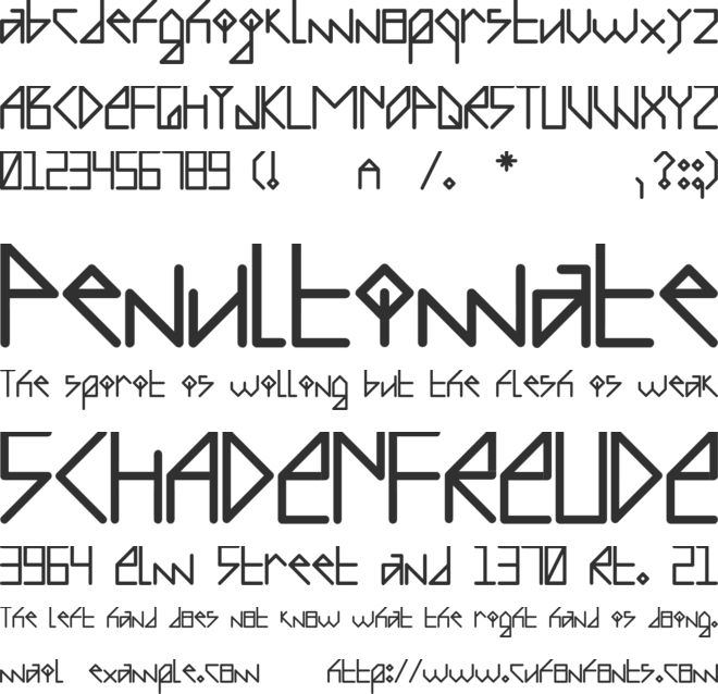 Recombinante font preview