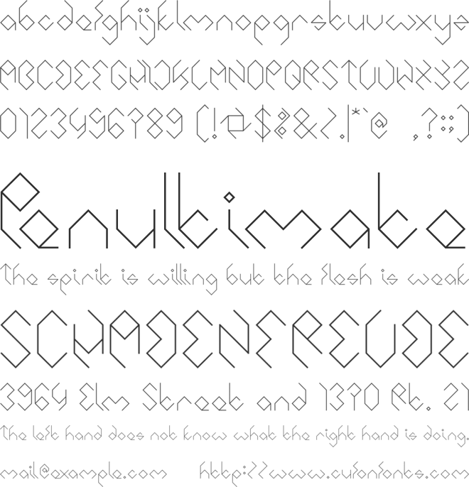 INSIDE THE BOX font preview
