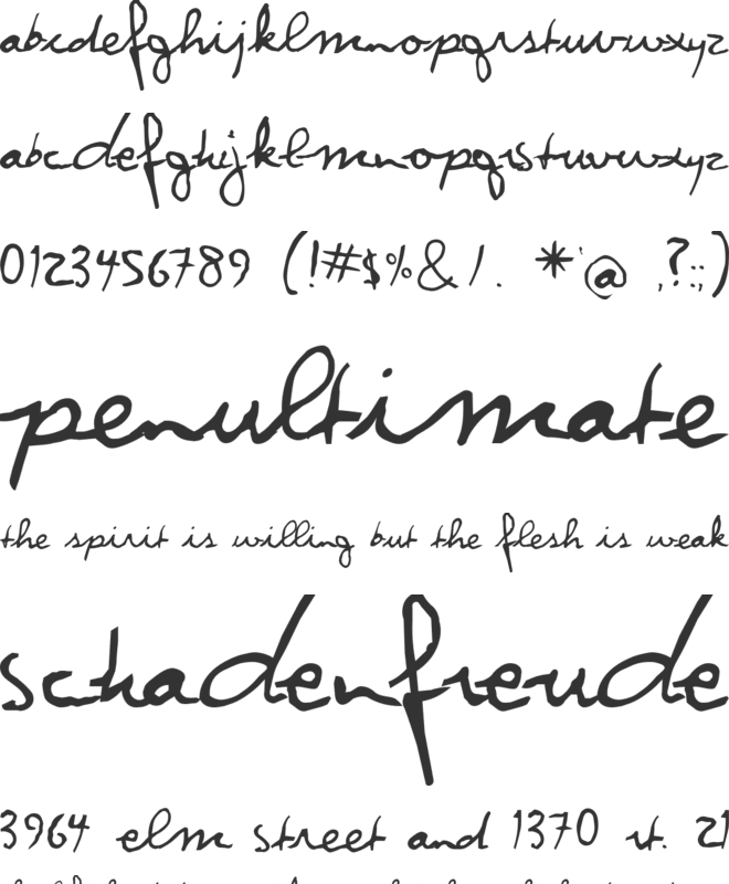 Violation font preview