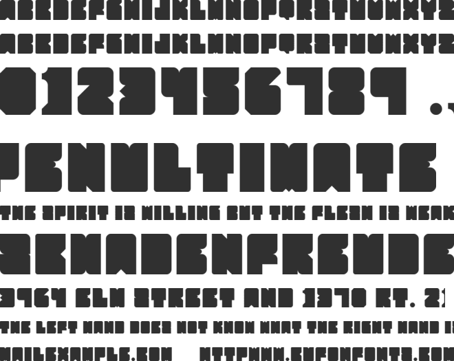 Party Hard font preview