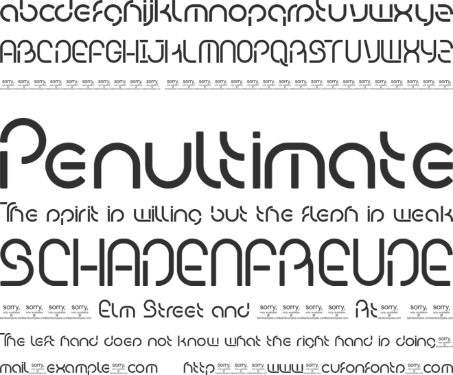 Bambhout_trial font preview