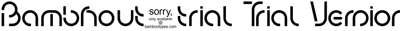 Bambhout_trial Trial Version font