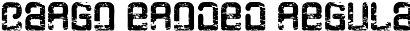 Cargo eroded Regular font