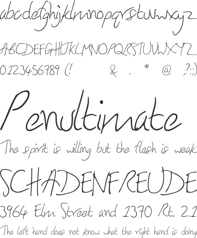 Honey I Stole Your Jumper font preview