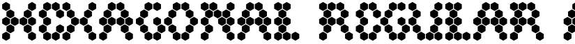 HEXAGONAL Regular font