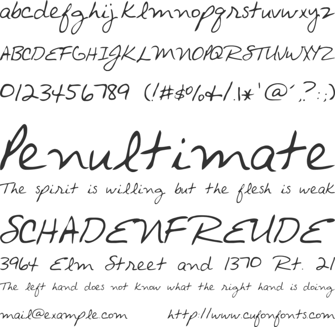 Avant que... font preview