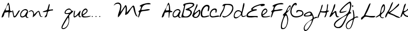 Avant que... font download