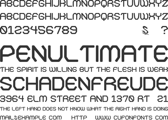 Kamone 7 font preview