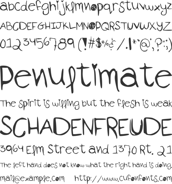 Ah the monster is comming font preview