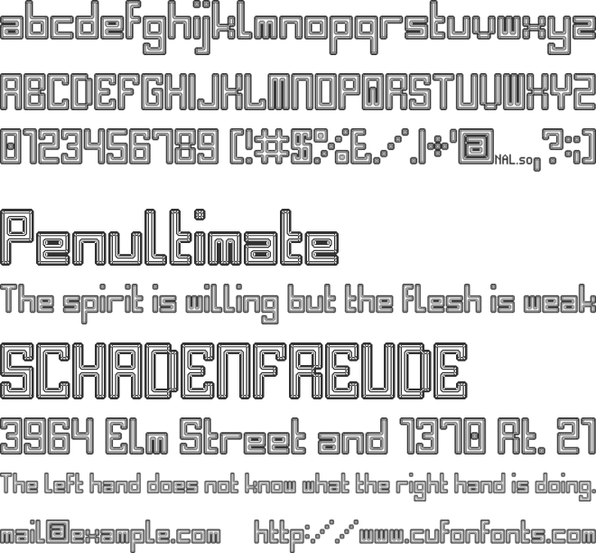 Bevel Fifteen font preview