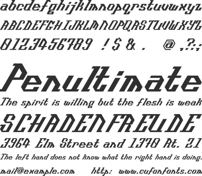 Isometype font preview