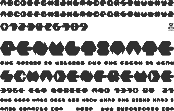 Hexafont font preview