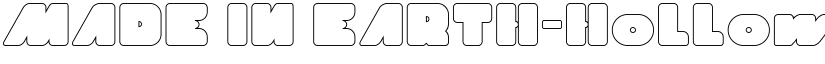 MADE IN EARTH-Hollow Regular font