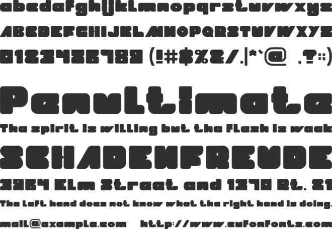 MADE IN EARTH font preview