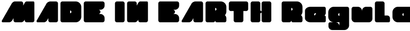 MADE IN EARTH Regular font
