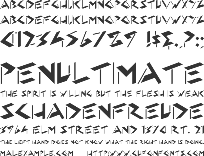 HFF Eye Sore font preview