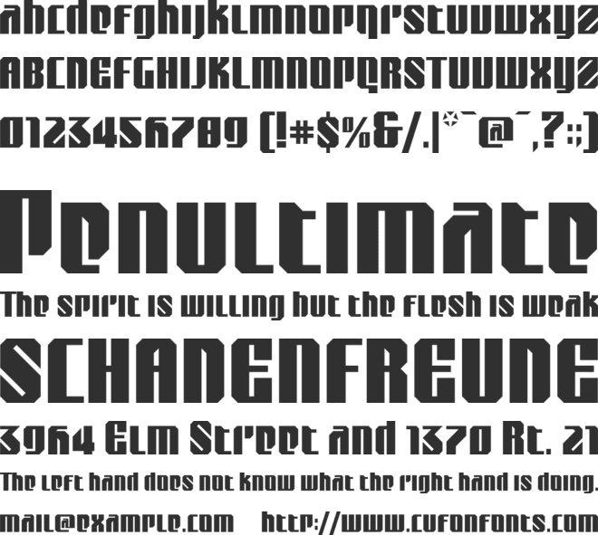 Nantua font preview