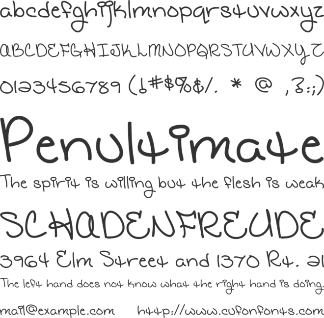 Catholic School Girls BB font preview