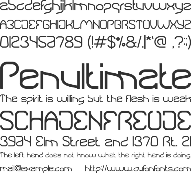 Natural Technologies font preview