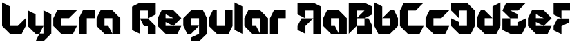 Lycra Regular font