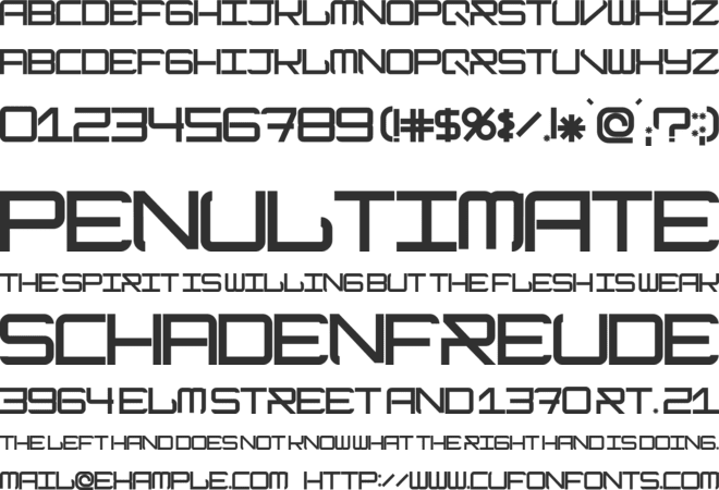 ModernismBold font preview