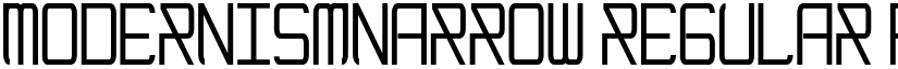 ModernismNarrow Regular font